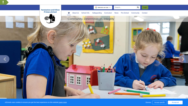 Screenshot of the Fenstanton & Hilton School P.T.A. website