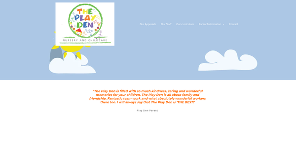Screenshot of the Acomb Out Of School Club Limited website