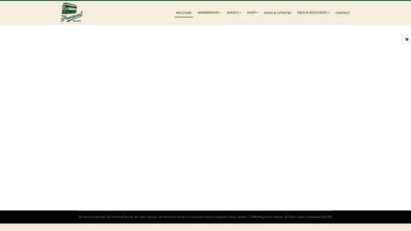 Screenshot of the The Provincial Society website