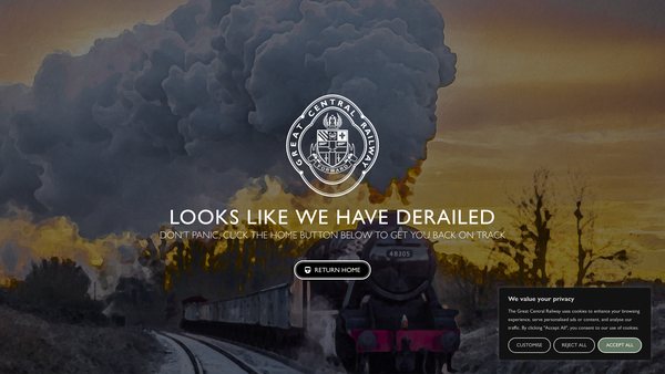 Screenshot of the The David Clarke Railway Trust website