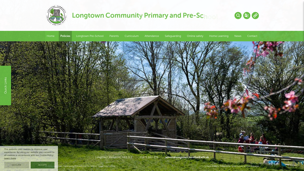 Screenshot of the Longtown Community Primary School PTA website
