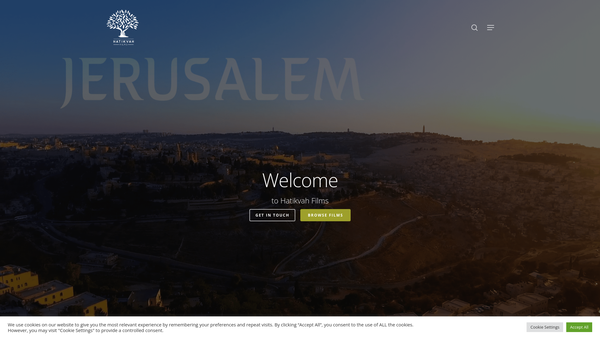 Screenshot of the Hatikvah Film Trust website