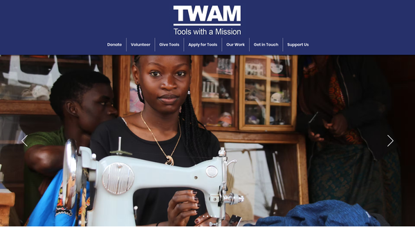 Screenshot of the Tools With A Mission website