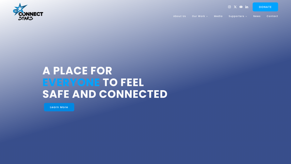 Screenshot of the Connect Stars website