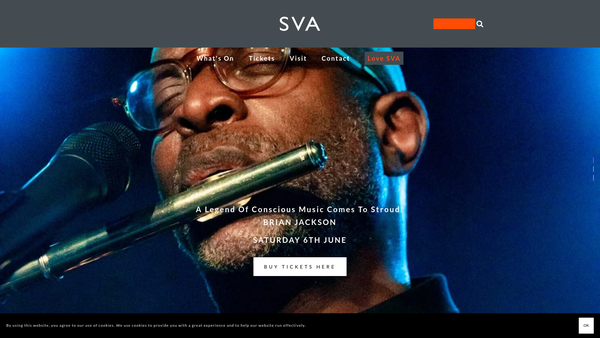 Screenshot of the Stroud Valleys Artspace Limited website