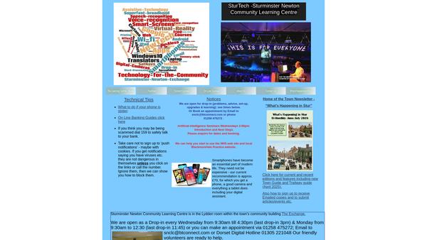 Screenshot of the Sturminster Newton Community Learning Centre website