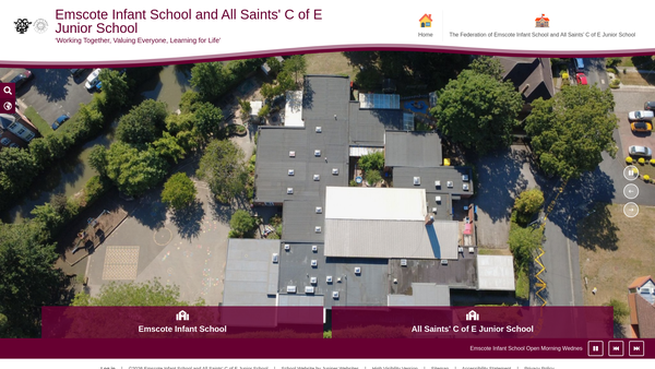Screenshot of the The Emscote And All Saints Parent Teacher Association website