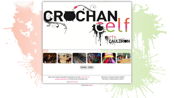 Screenshot of the Crochan Celf website