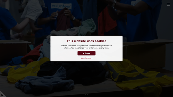Screenshot of the Humanity Concern Projects website
