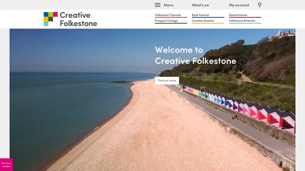 Screenshot of the Creative Folkestone website