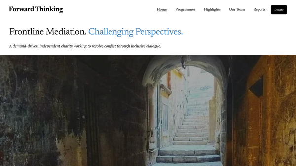 Screenshot of the Forward Thinking website