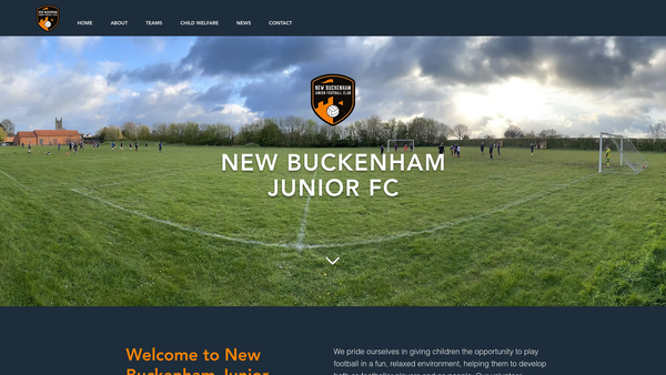 Screenshot of the The New Buckenham Junior Football Club website