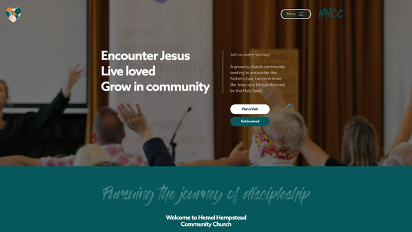 Screenshot of the Hemel Hempstead Community Church website