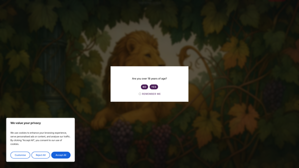 Screenshot of the The Wine Guild Charitable Trust website
