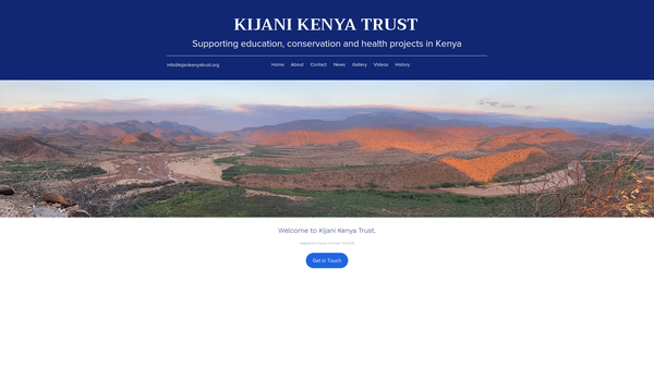 Screenshot of the Kijani Kenya Trust UK website
