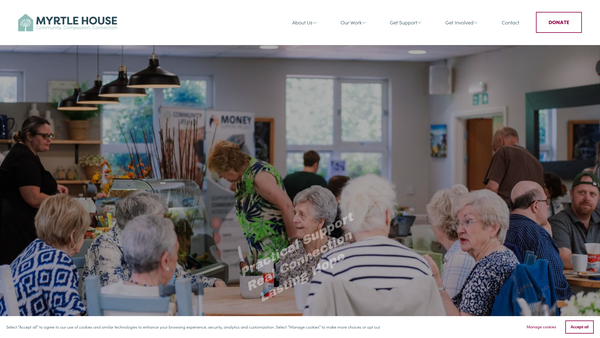 Screenshot of the Myrtle House Ltd website