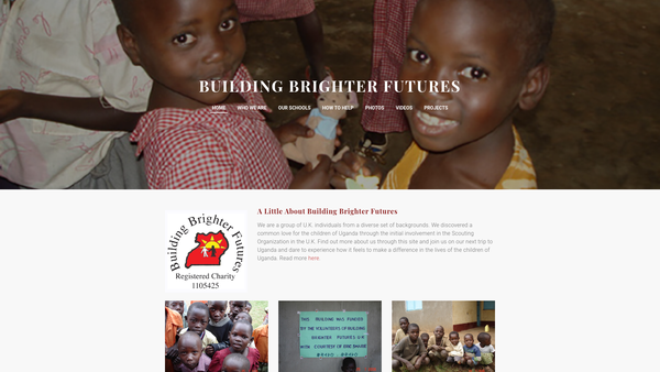 Screenshot of the Building Brighter Futures website