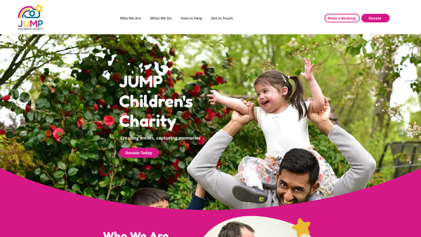 Screenshot of the Jump website