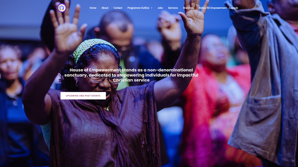 Screenshot of the House Of Empowerment International Ministry website