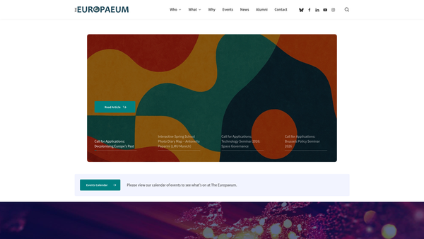 Screenshot of the The Europaeum website