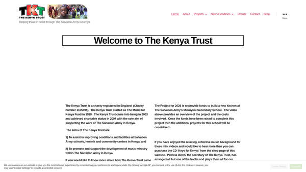 Screenshot of the The Kenya Trust website