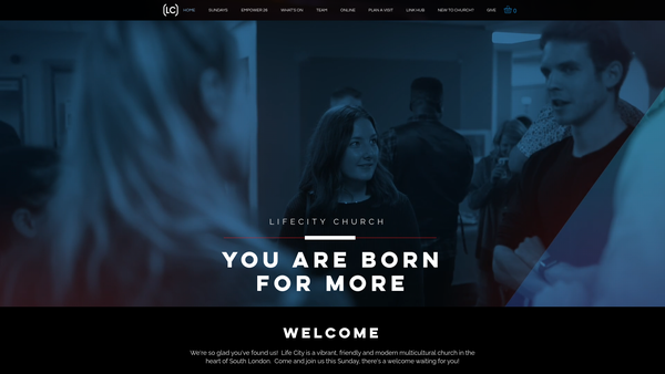 Screenshot of the Life City Church website