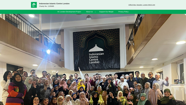 Screenshot of the Indonesian Islamic Centre website