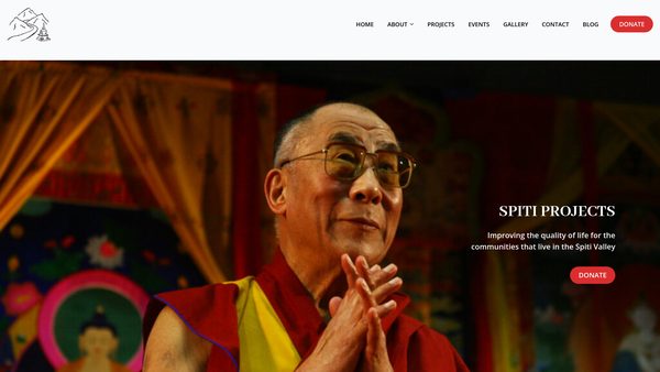 Screenshot of the The Spiti Projects website