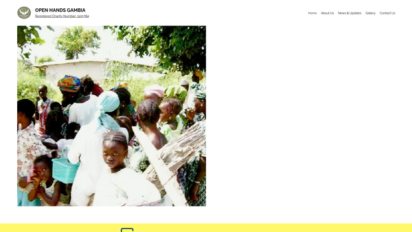Screenshot of the The Open Hands - Gambia website