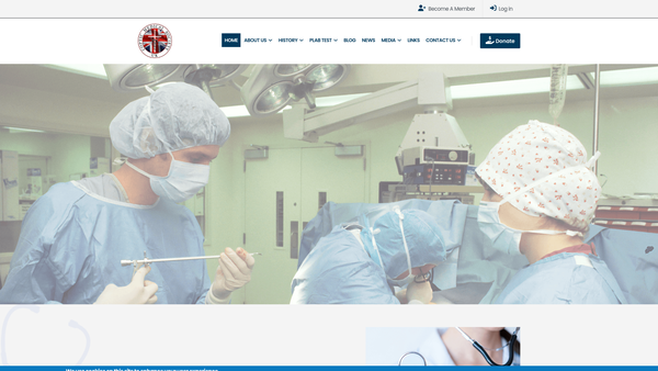 Screenshot of the Coptic Medical Society UK website
