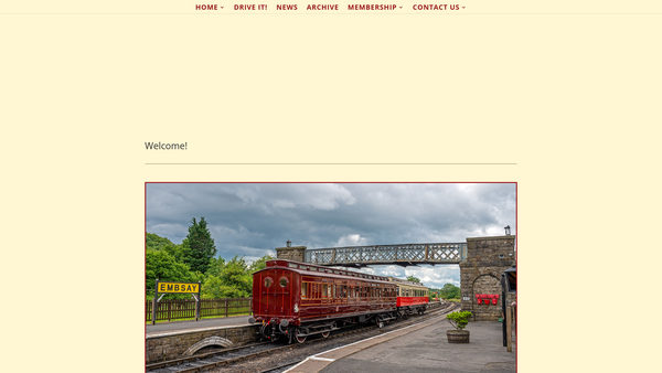 Screenshot of the North Eastern Railway 1903 Electric Autocar Trust website