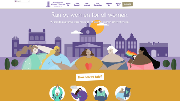 Screenshot of the Nottingham Women's Centre Limited website