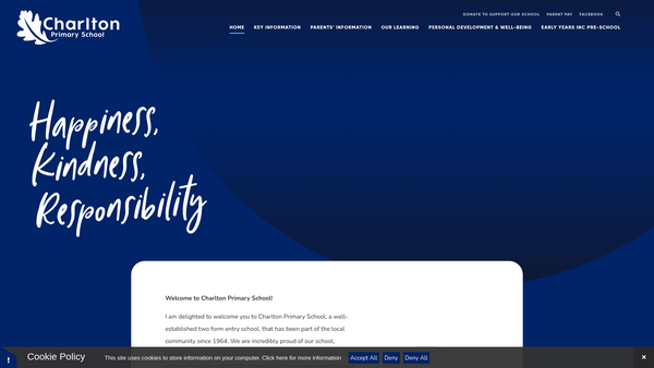 Screenshot of the The Charlton School Parent Teacher Association website