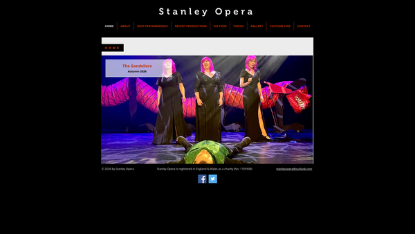 Screenshot of the Stanley Opera website