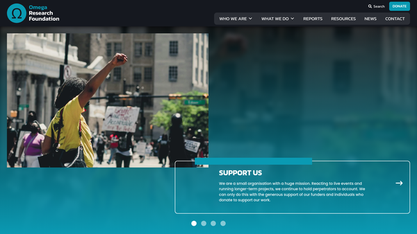 Screenshot of the Omega Research Foundation Limited website