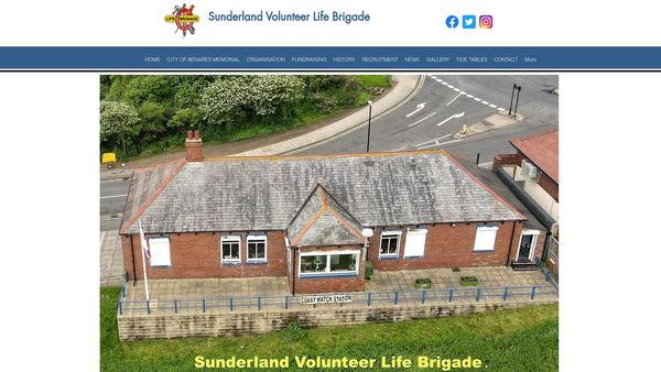 Screenshot of the Sunderland Volunteer Life Brigade website