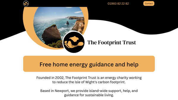 Screenshot of the The Footprint Trust Ltd website