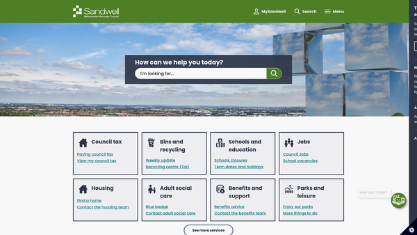 Screenshot of the Warley Park website