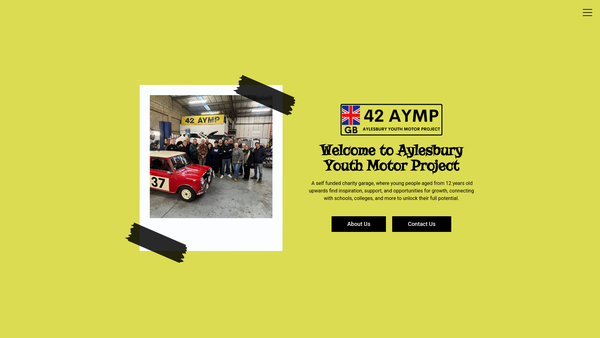 Screenshot of the The Aylesbury Youth Motor Project Limited website