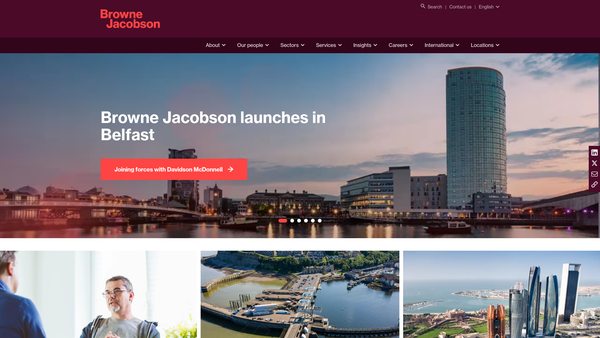 Screenshot of the Browne Jacobson Charitable Trust website