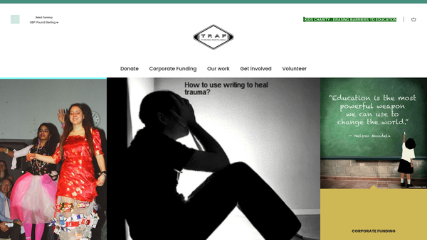 Screenshot of the The Rachelle Ansell Foundation website