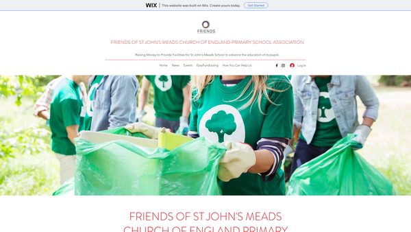 Screenshot of the Friends Of St. John's Meads Church Of England Primary School Association website