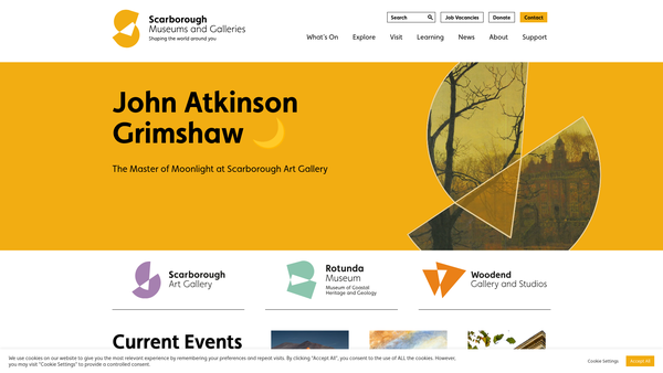 Screenshot of the Scarborough Museums, Culture and Creative Trust website