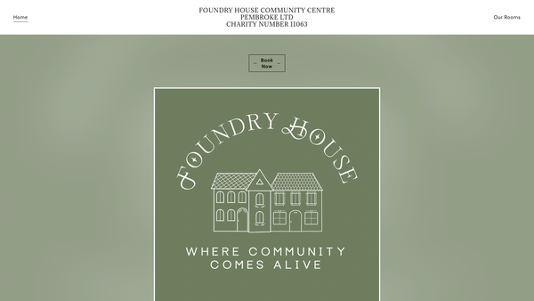 Screenshot of the Foundry House Community Centre, Pembroke Ltd website