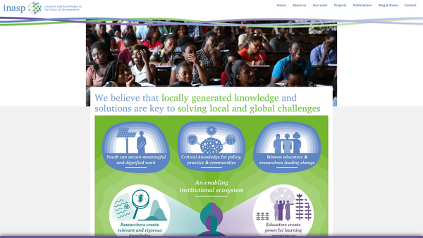 Screenshot of the International Network for Advancing Science and Policy website