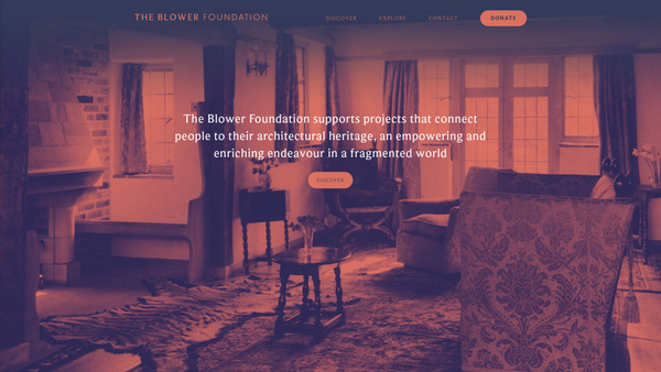 Screenshot of the The Blower Foundation website