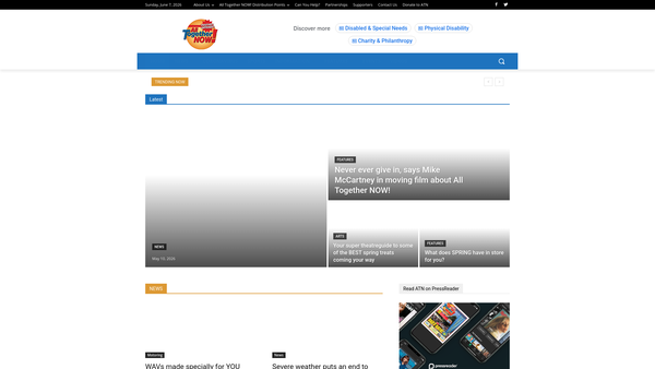 Screenshot of the All Together Now Ltd website