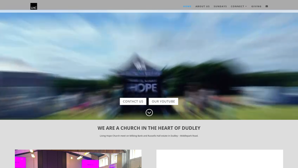Screenshot of the Living Hope Dudley website