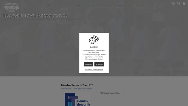 Screenshot of the Friends Of Isleworth Town website