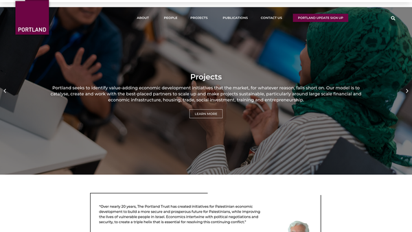 Screenshot of the The Portland Trust website
